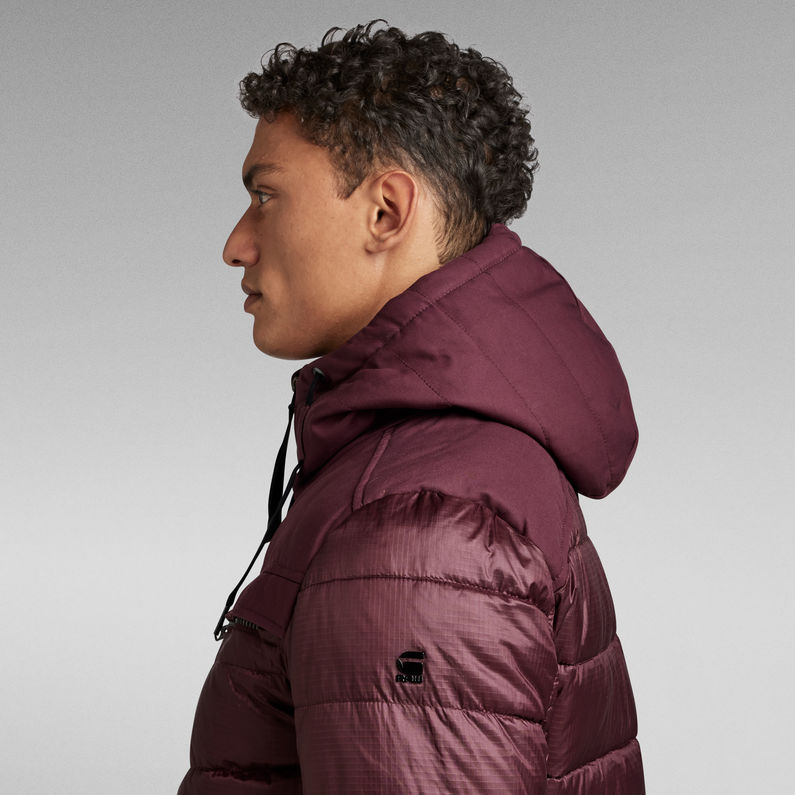 G-STAR® Attacc Quilted Hooded Jacket Purple