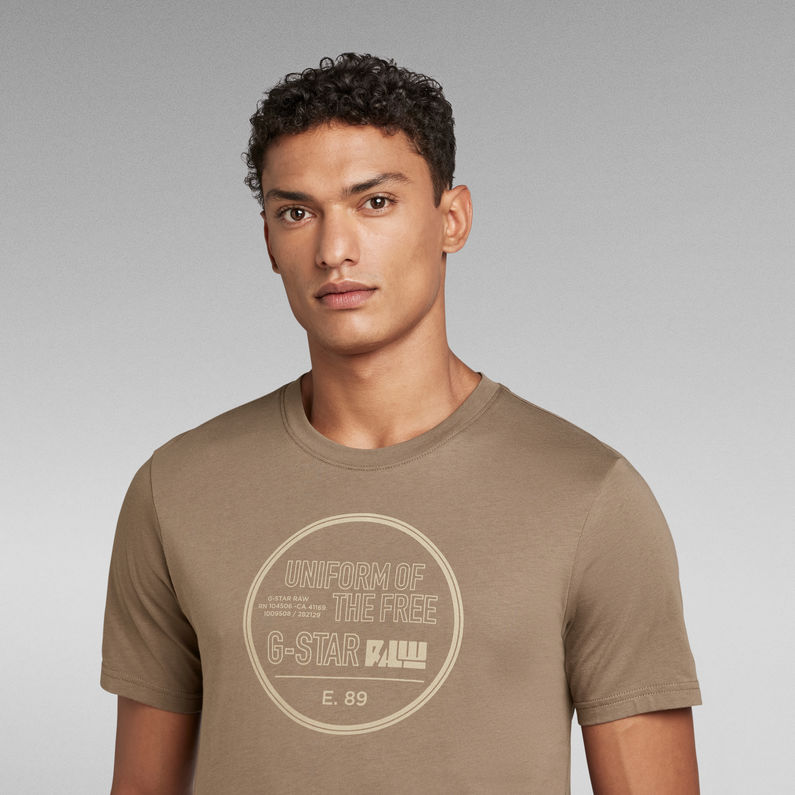G-Star RAW® Chest Graphic Slim T-Shirt Brown