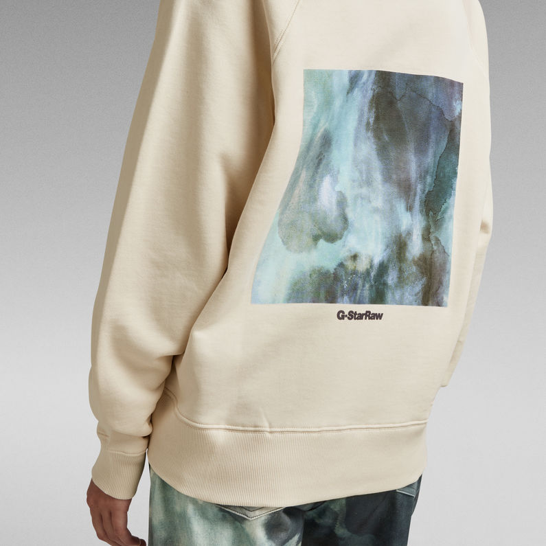 G-STAR® Sweat Back Photo Print Blanc