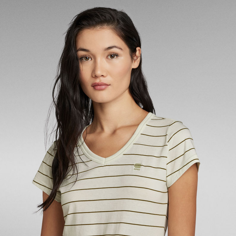 G-STAR® Eyben Stripe Slim V-Neck Top Multi color