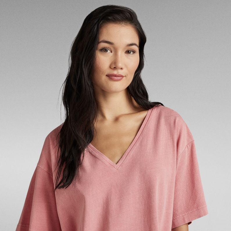 g-star-raw-overdyed-deep-v-neck-loose-top-pink