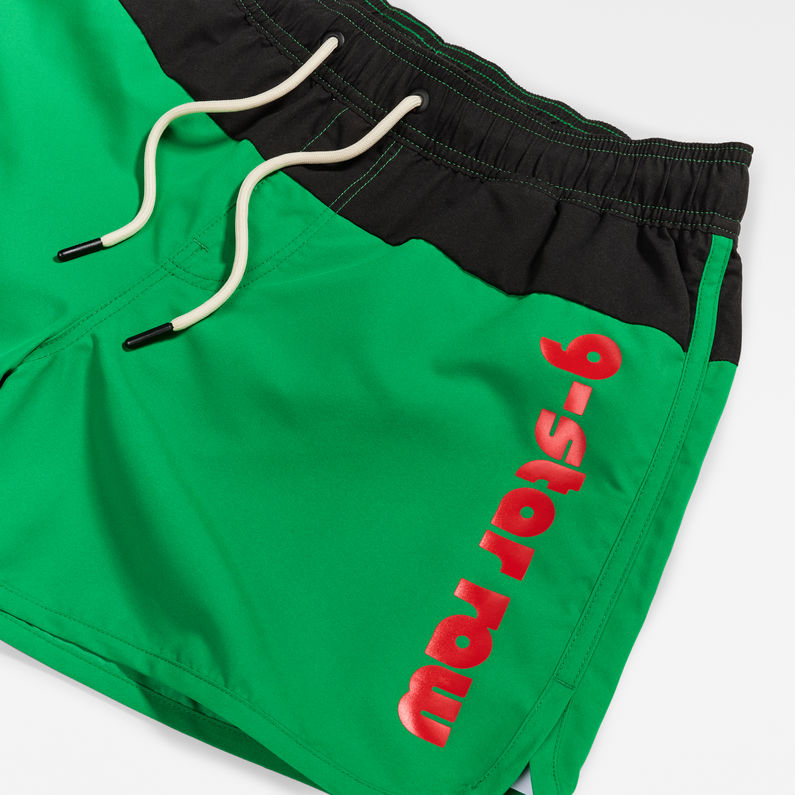 G-STAR® Carnic Graphic Swim Shorts Green detail shot