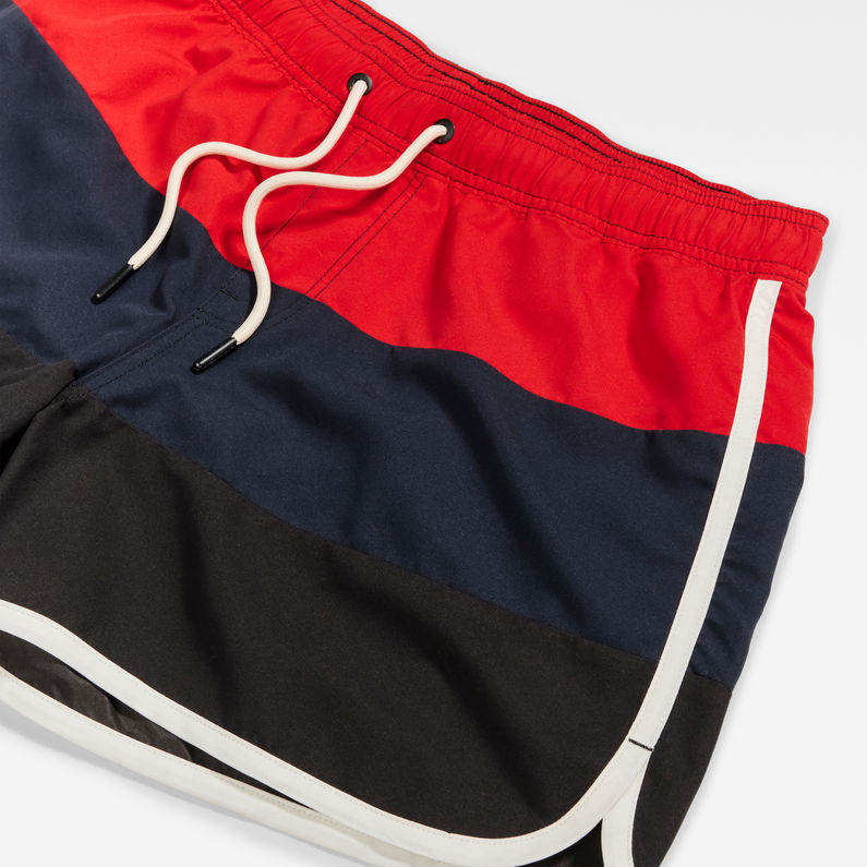 G-STAR® Carnic Color Block Swim Shorts Red detail shot