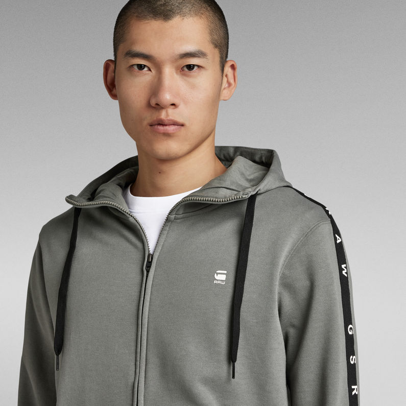 G-STAR® Tape Zip Hoodie Grey