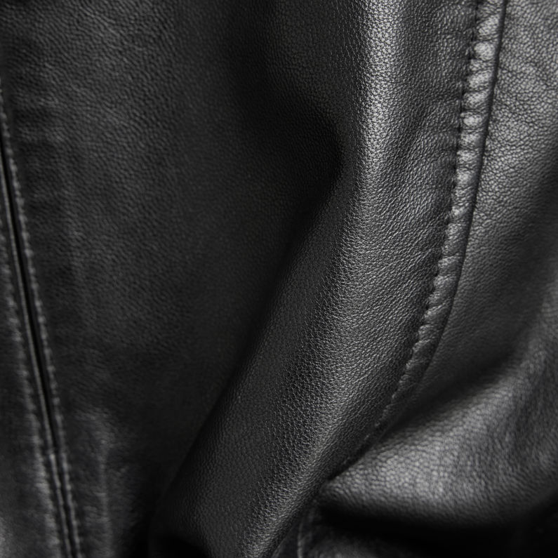 Y2K Leather Peacoat | Black | G-Star RAW® US