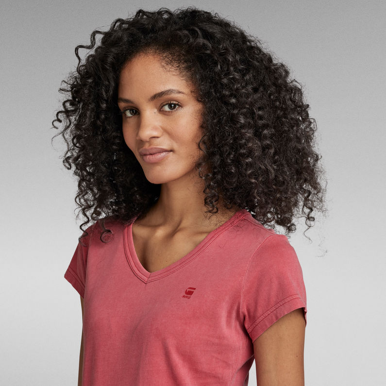 G-STAR® Eyben Slim V-Hals Top Roze