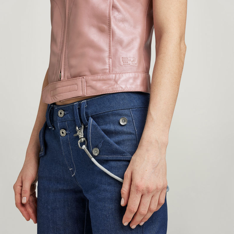 G-Star RAW® Y2K Leather Vest Pink