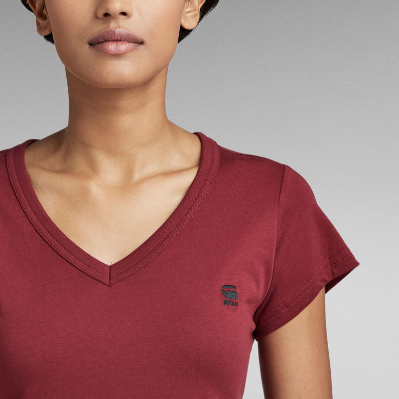 G-STAR® Eyben Slim V-Neck Top Red