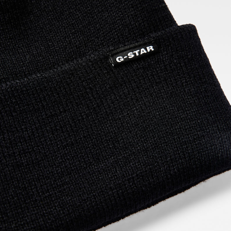 G-STAR® Effo Long Beanie Black detail shot buckle