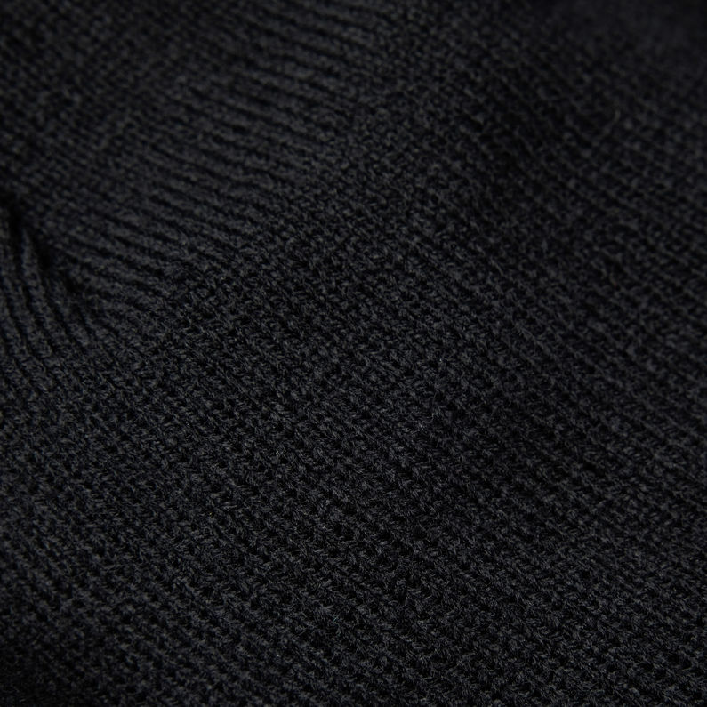 G-STAR® Effo Long Beanie Black fabric shot