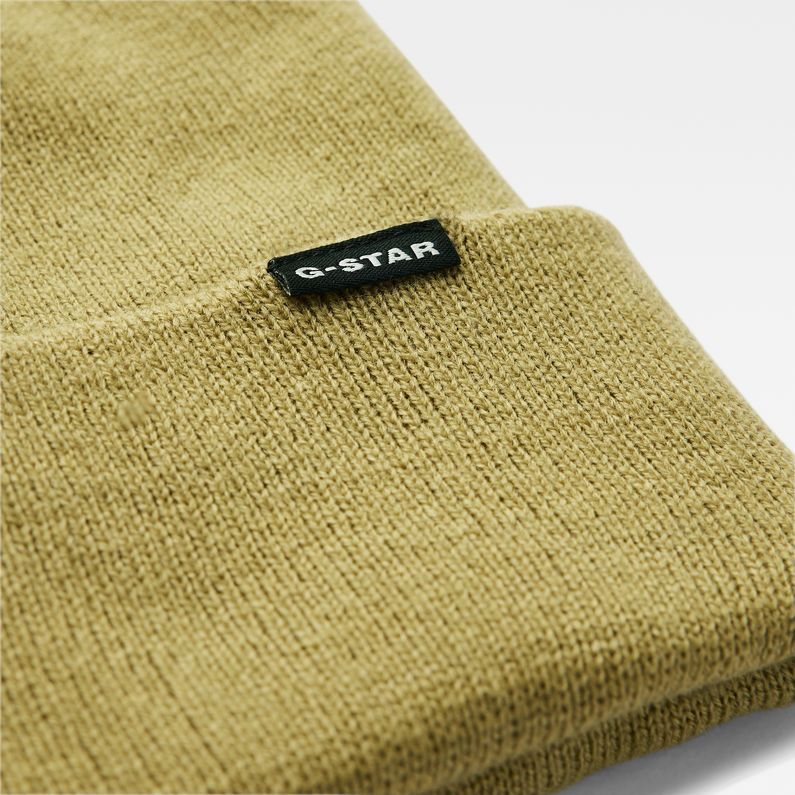 G-STAR® Effo Long Beanie Yellow detail shot buckle