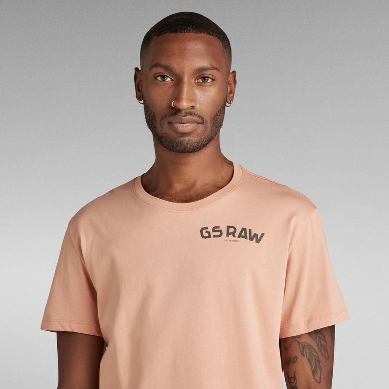 G-Star RAW® Graphic Ribbed T-Shirt Pink