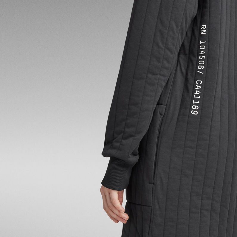 G-STAR® Vestido Button Up Sweat Negro