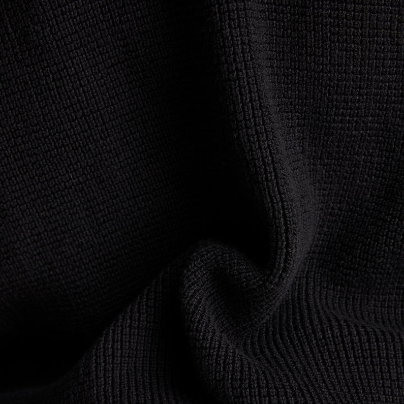 G-STAR® Dast Shearling Zip Thru Knit Black