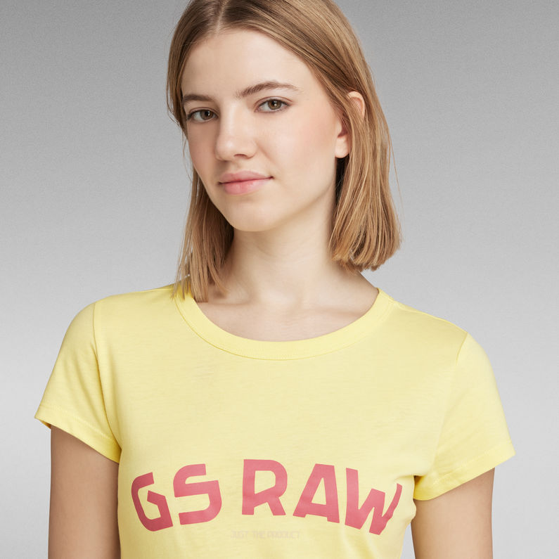 G-Star RAW® T-Shirt Slim Chest Print Amarillo
