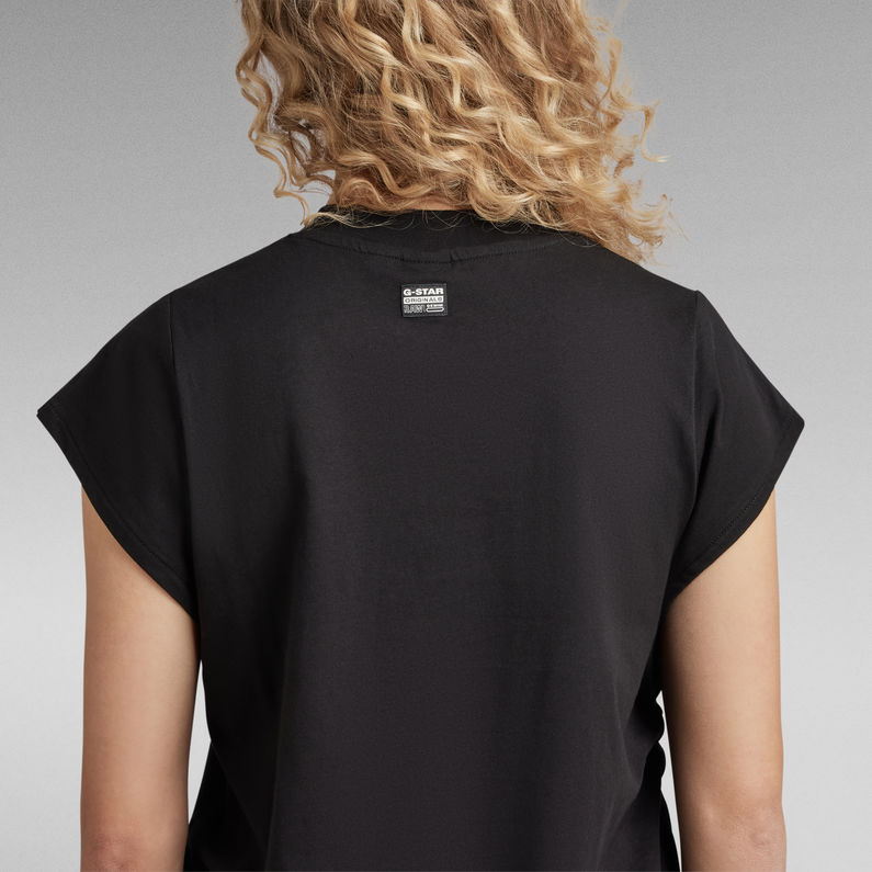 G-STAR® Lash Cap Sleeve Tape T-Shirt Zwart