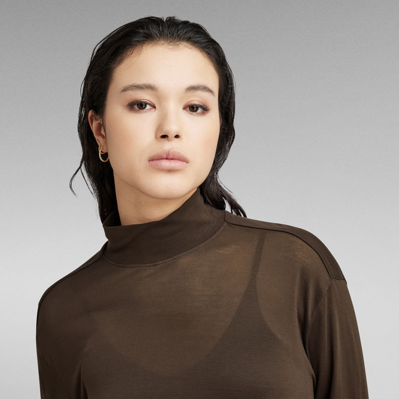 G-STAR® Essential Mock Loose Top Braun