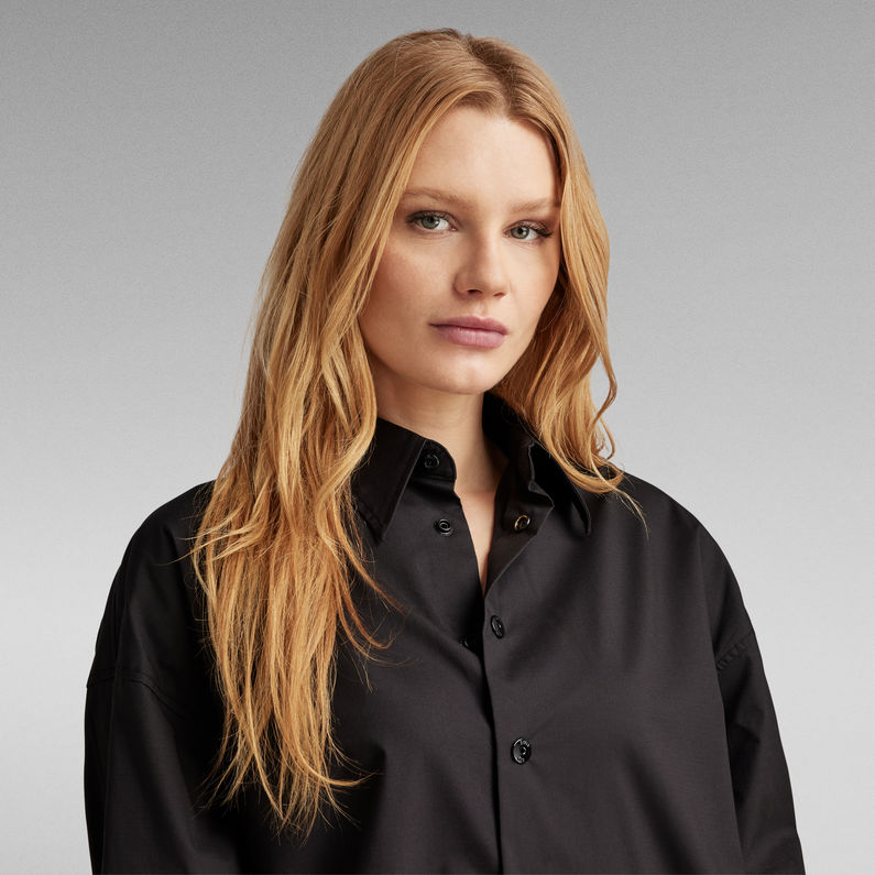 G-STAR® Long Shirt Kleid Schwarz
