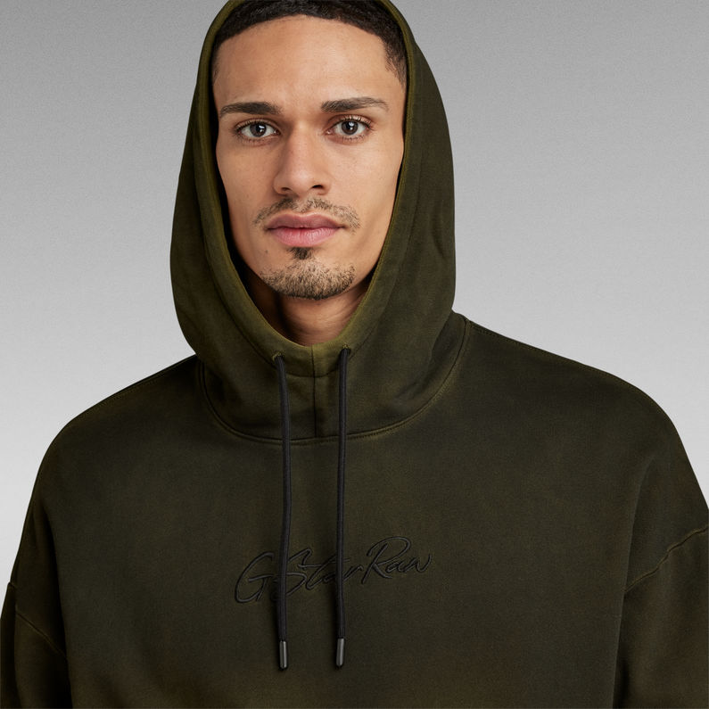 g-star-hand-sprayed-hooded-loose-sweater-green