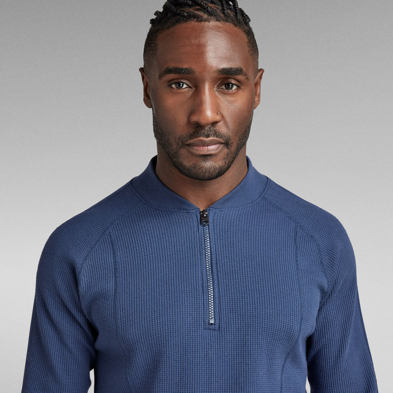 G-STAR® Jirgi Slim Half Zip Tweeter Mittelblau