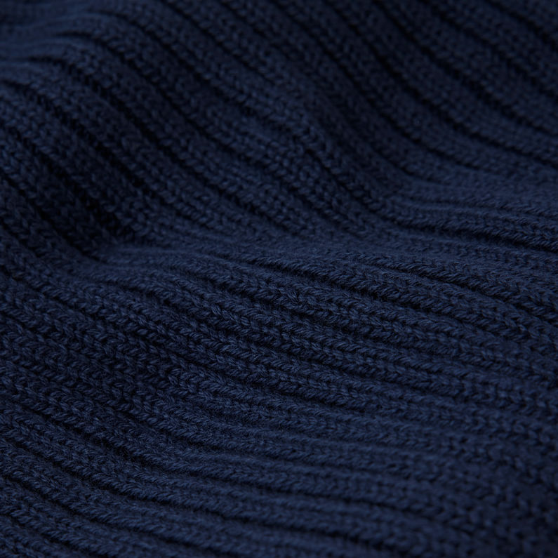 G-Star RAW® Rib Knit Beanie Dark blue fabric shot