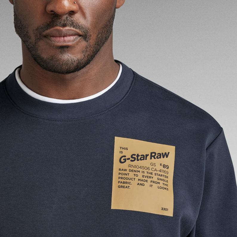 G-STAR® Tile Back Graphic Loose T-Shirt Donkerblauw