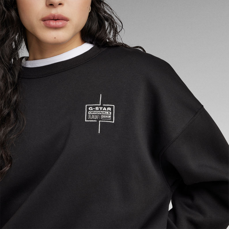 G-STAR® Unisex Core Loose Sweater Black