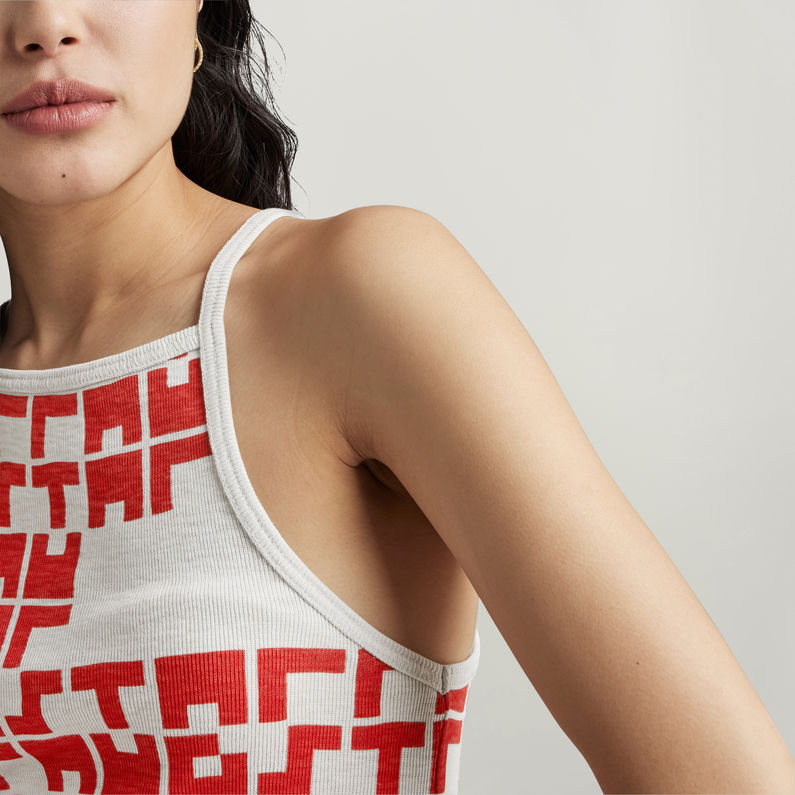 G-Star RAW® Printed Tanktop Cropped Ultra Slim Mehrfarbig