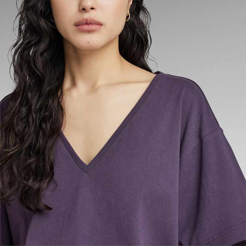 G-STAR® Loose T-Shirt Deep V Paars