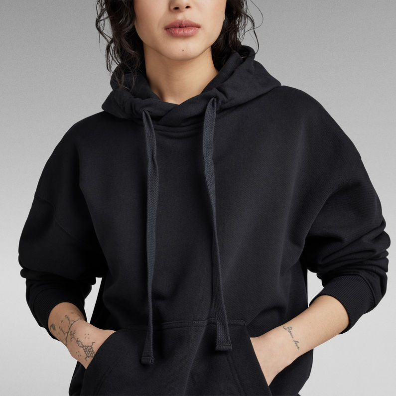 G-STAR® Essential Unisex Loose Hoodie Black