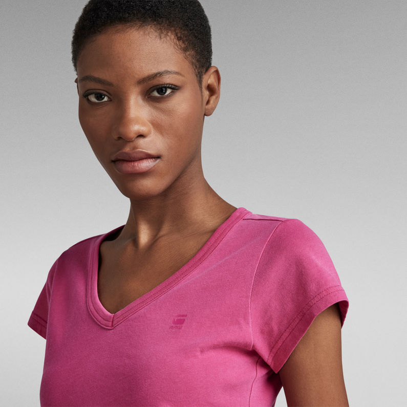 G-Star RAW® Eyben Slim V-Neck Top Pink