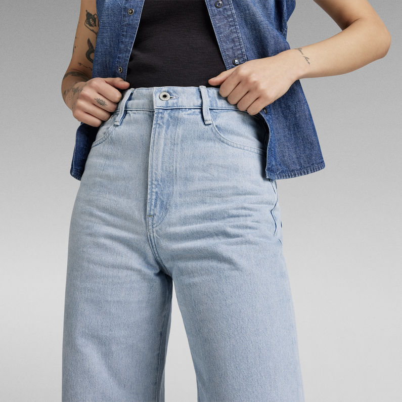 G-Star RAW® Jean Deck Ultra High Wide Leg Bleu clair