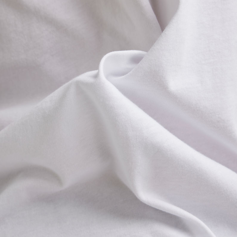 G-Star RAW® T-Shirt Graphic Ribbed Blanc