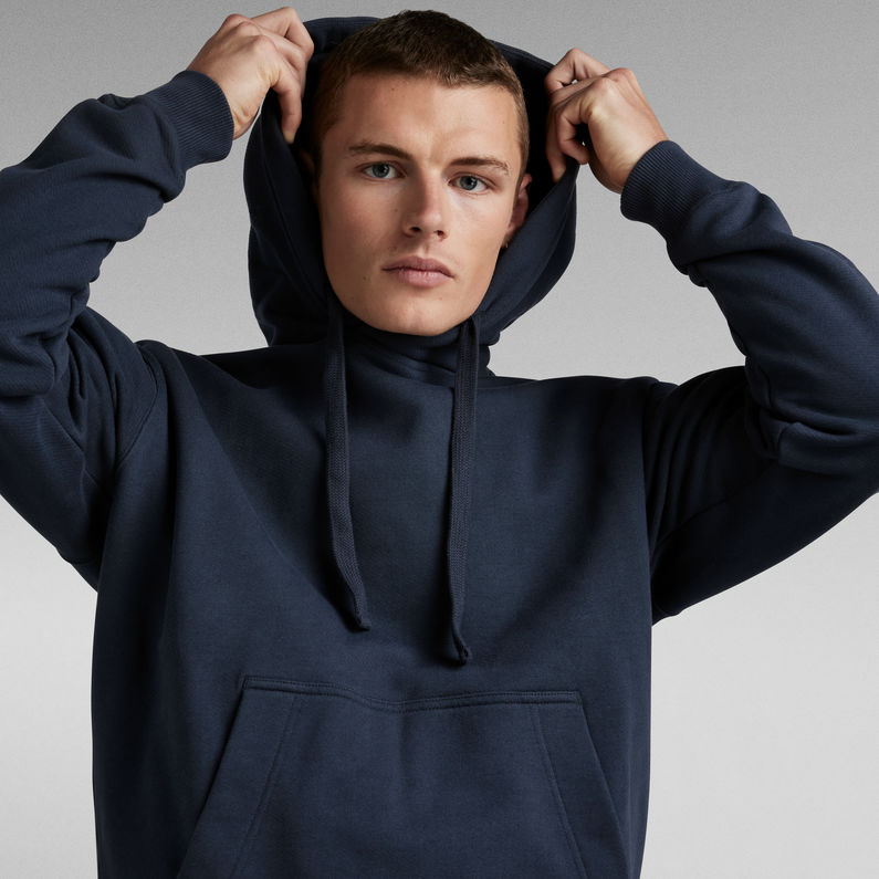 G-Star RAW® Essential Unisex Loose Hoodie Dark blue