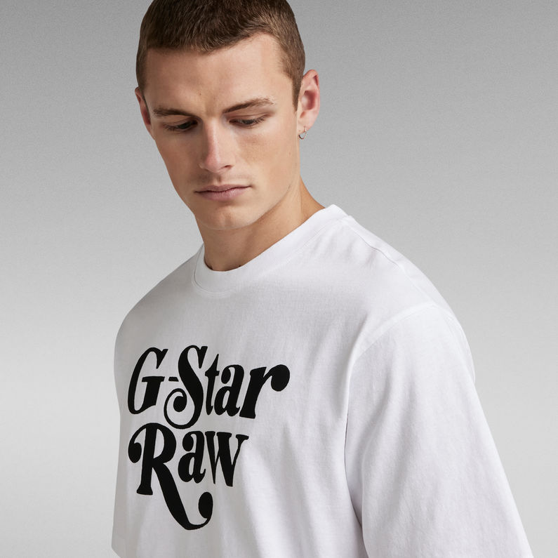 G-Star RAW® Unisex Oversized Boxy Graphic T-Shirt White
