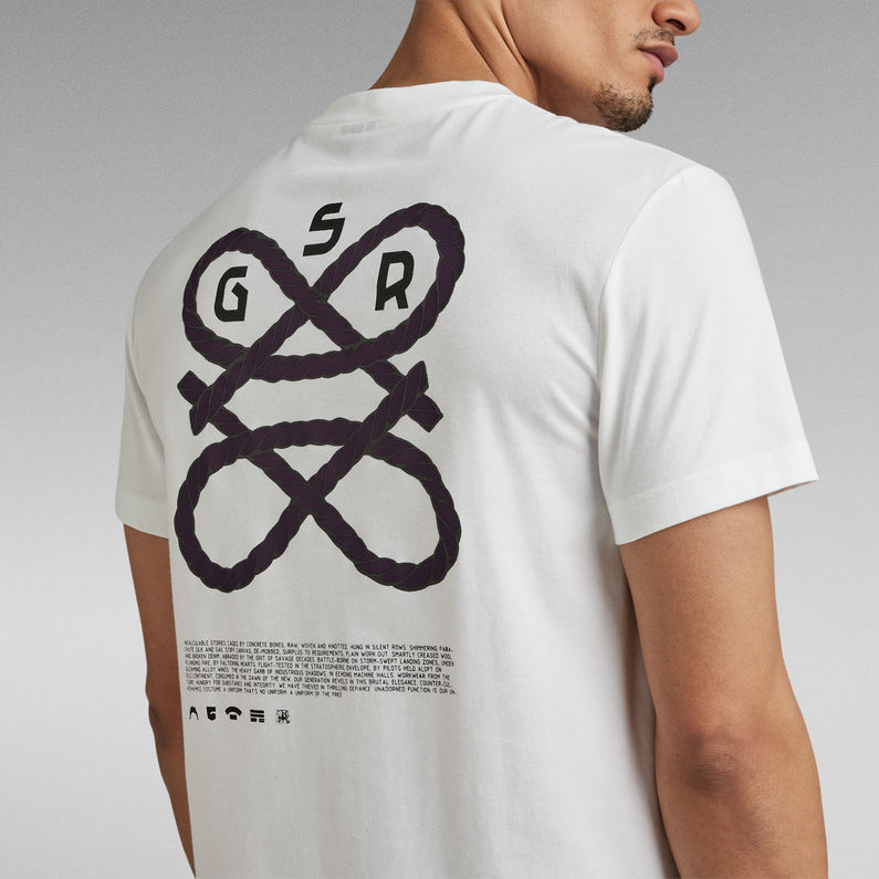G-Star RAW® T-Shirt Puff Print Back Graphic Blanc