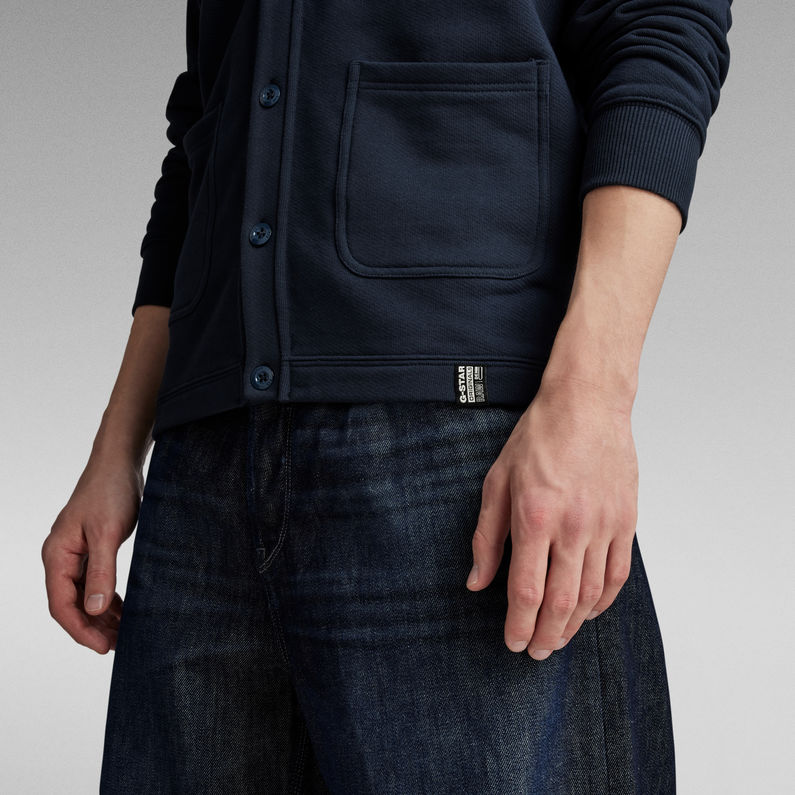 G-Star RAW® Essential Cardigan Relaxed Sweatshirt Dunkelblau