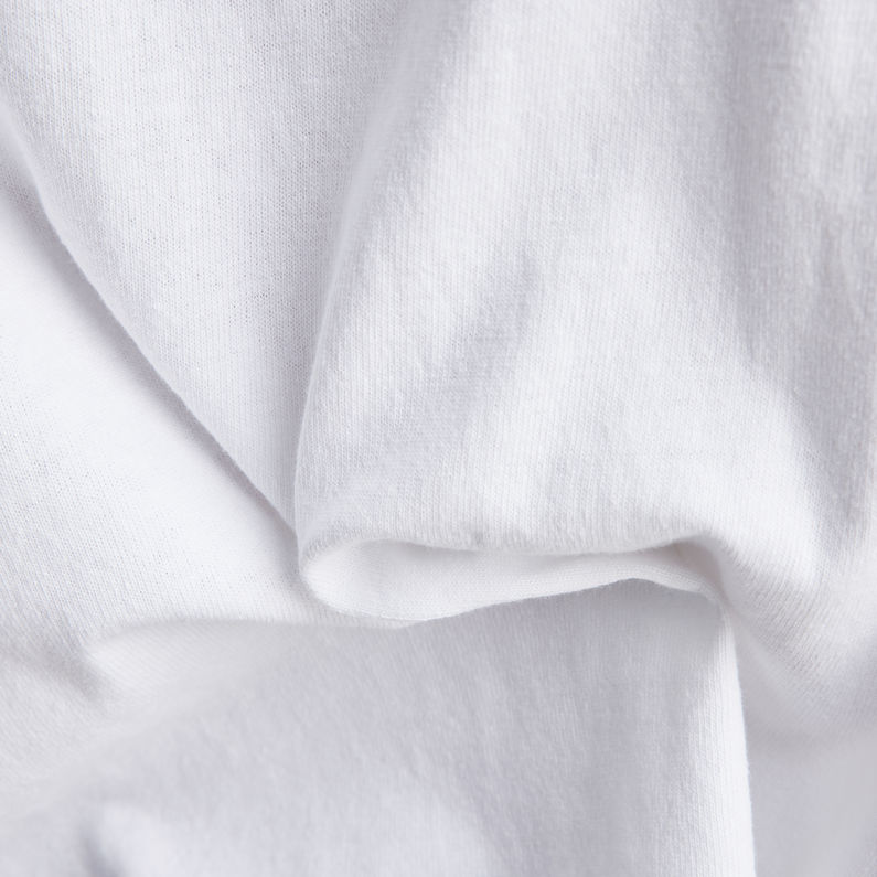 G-STAR® Eye Dye Boxy Mock V-Neck T-Shirt Weiß