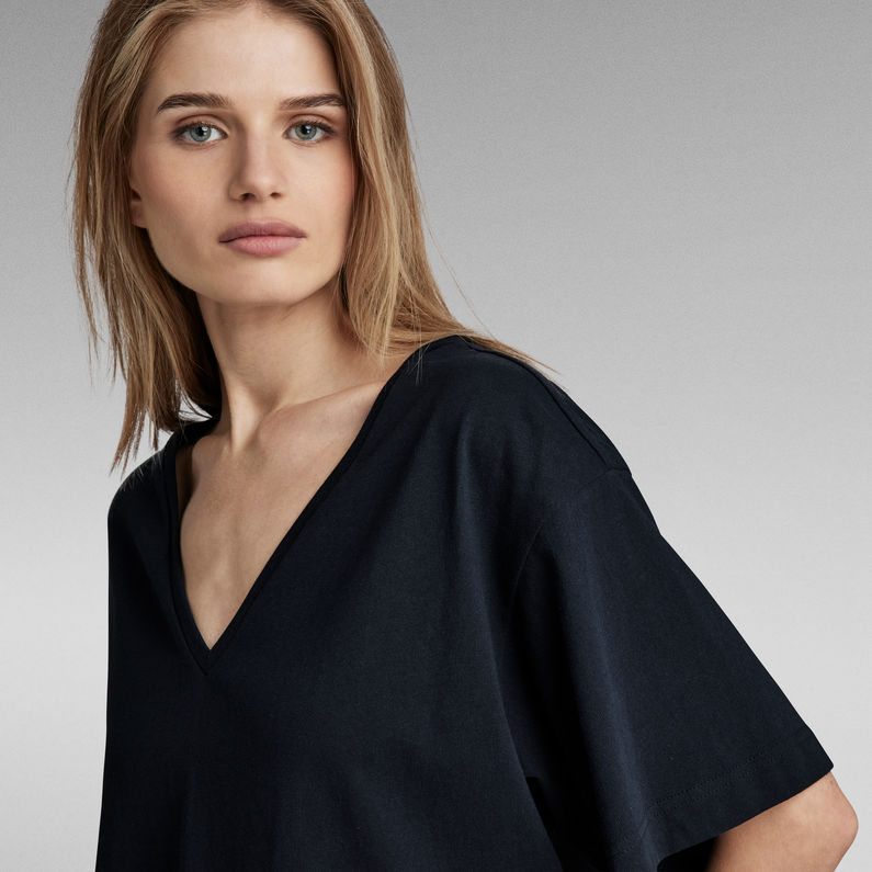 G-STAR® Deep V-Neck Loose Top Dark blue