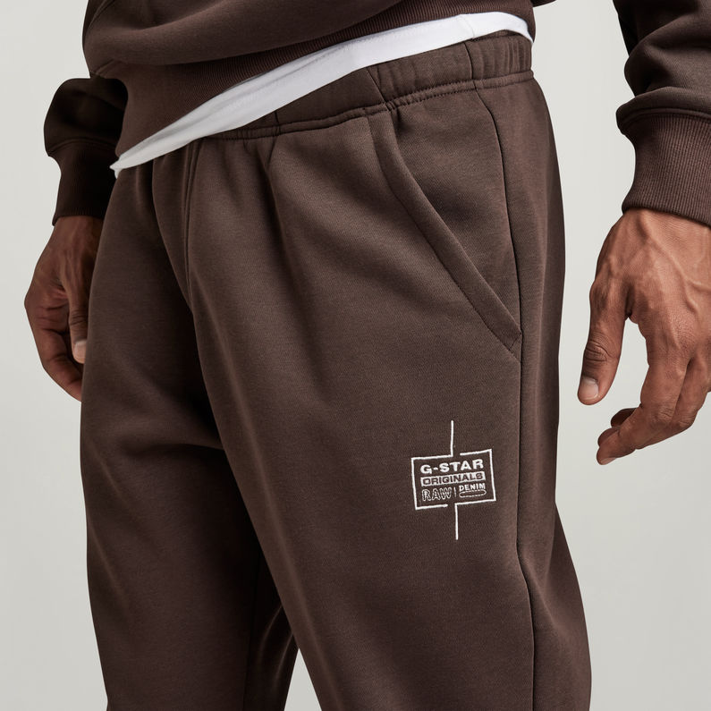 Unisex Core Tapered Sweat Pants | Brown | G-Star RAW® US