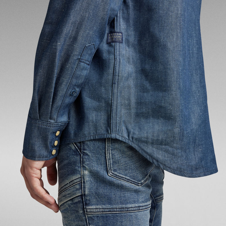 G-STAR® Unisex Premium Dakota Regular Shirt Evergreen Donkerblauw