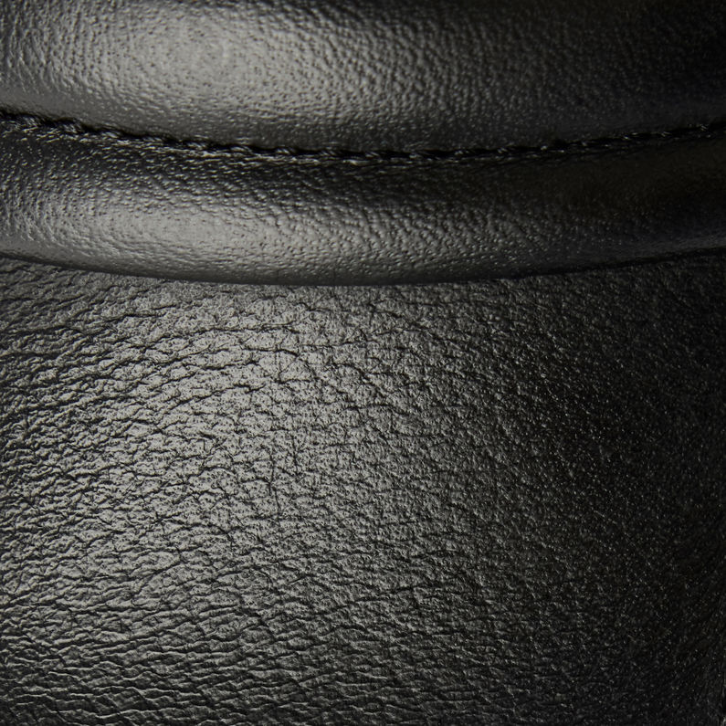 G-STAR® Kafey Platform Instapper Leather Zwart fabric shot
