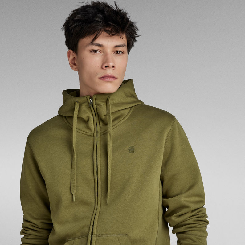 G-STAR® Premium Core Hooded Zip Sweater Green