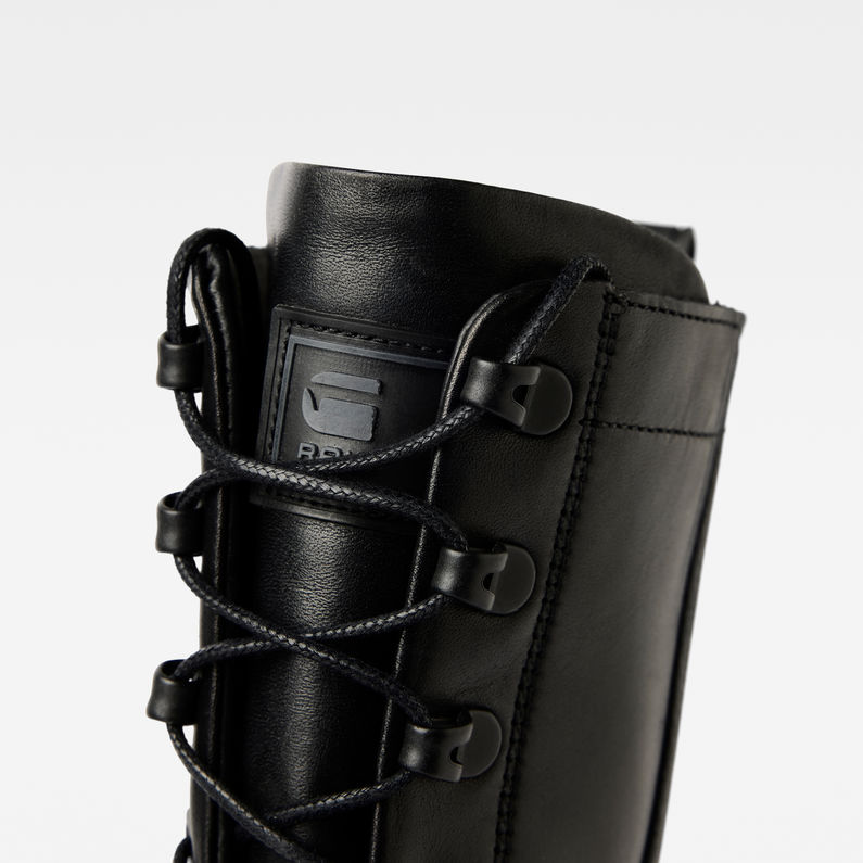 G-STAR® Kafey Performance High Leather Denim Boots Black detail
