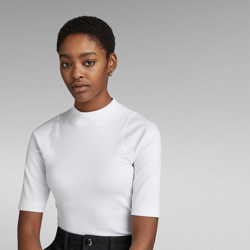 G-STAR® Cycling Ultra Slim Cropped T-Shirt White