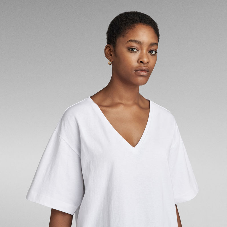 G-STAR® Deep V-Neck Loose Top Weiß