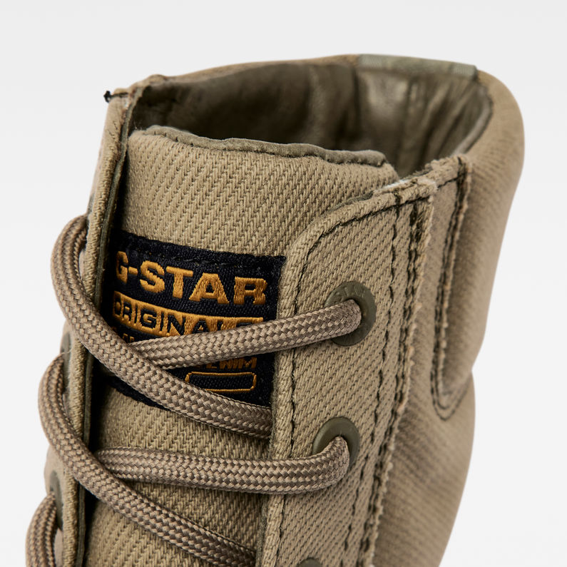G-STAR® Bottines Noxer High Canvas Vert detail