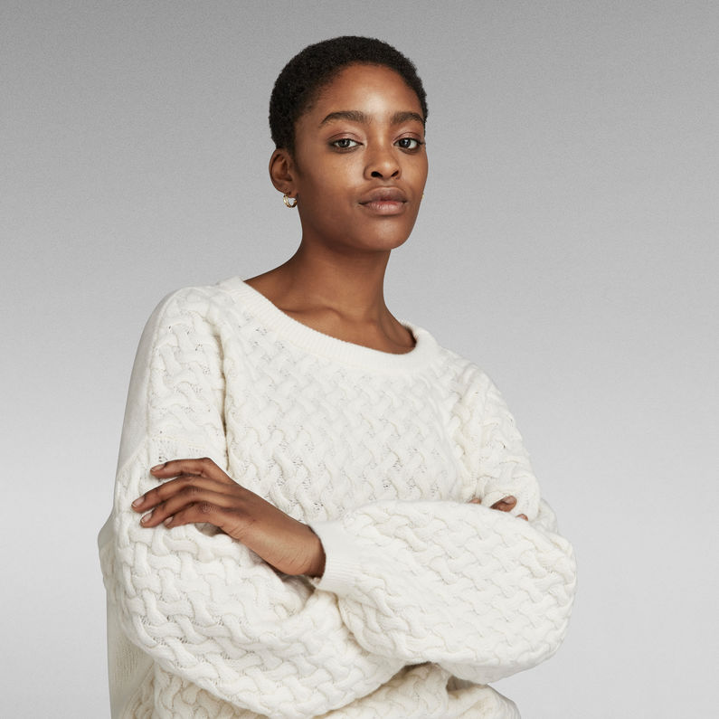 G-STAR® Pull En Maille Chunky Loose Boat Beige