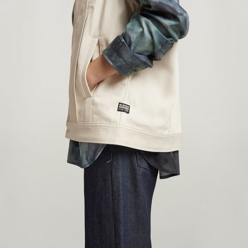 G-Star RAW® Oversized Denim Weste Evergreen Weiß