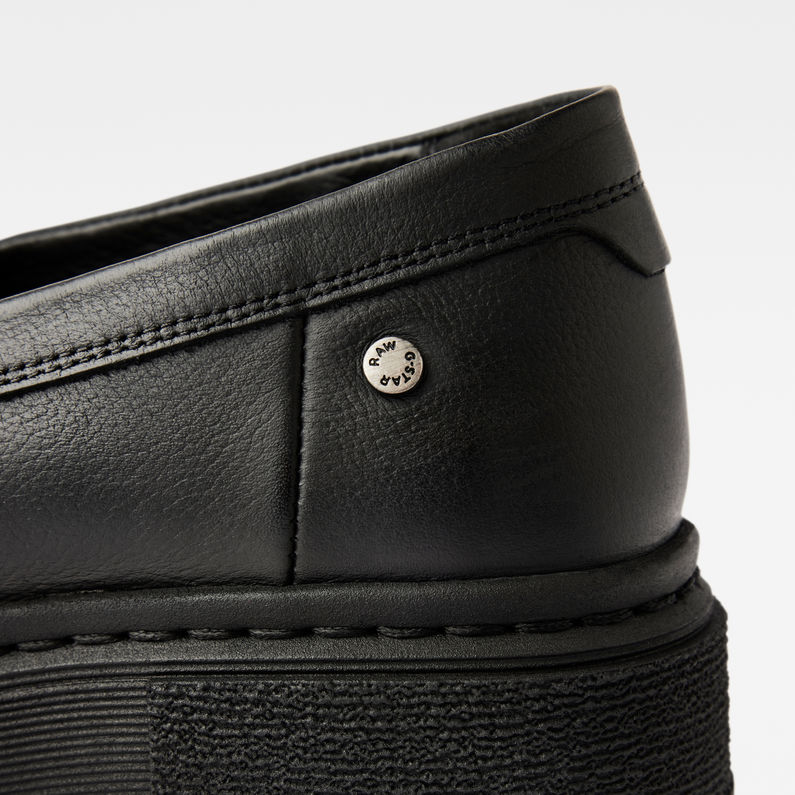 G-STAR® Kafey Platform Instapper Leather Zwart detail